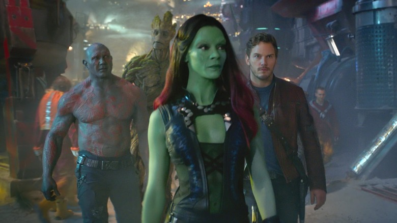 Gamora guiding the Guardians