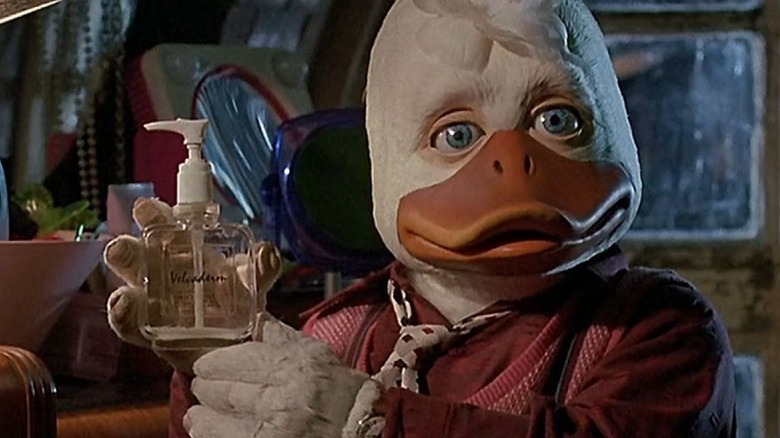 Howard the Duck holding bottle