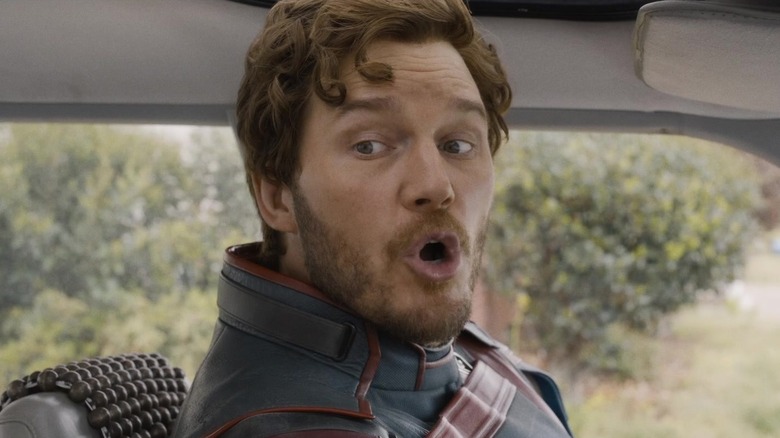 Star-Lord yelling in car