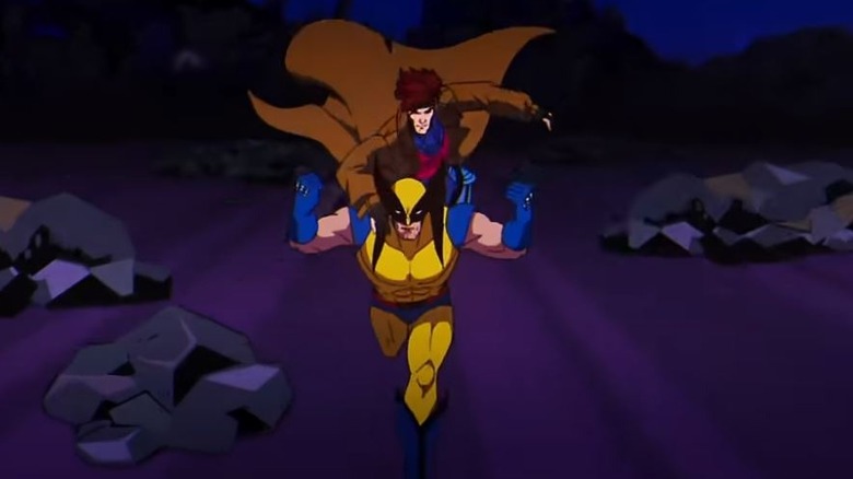 Wolverine running with Gambit