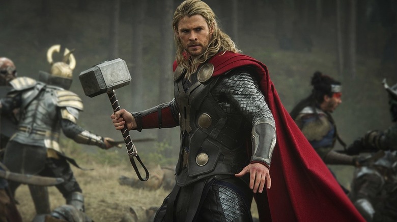 Thor wielding Mjolnir