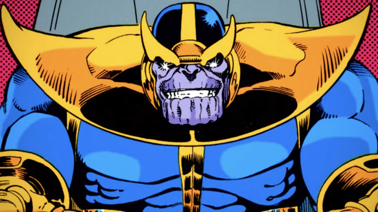 Thanos smiling with white teeth