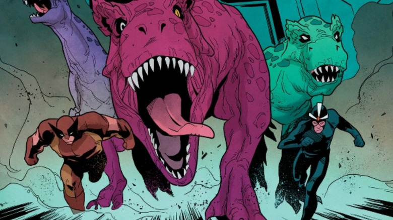 Devil Dinosaur runs with X-Men