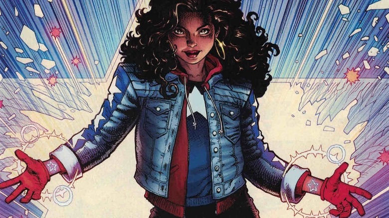 America Chavez stands with arms open