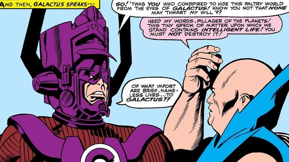 Galactus and Uatu arguing