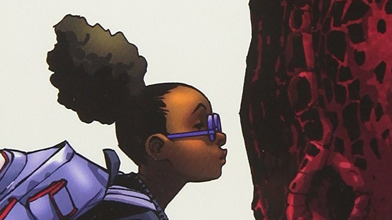 Moon Girl kissing Devil Dinosaur