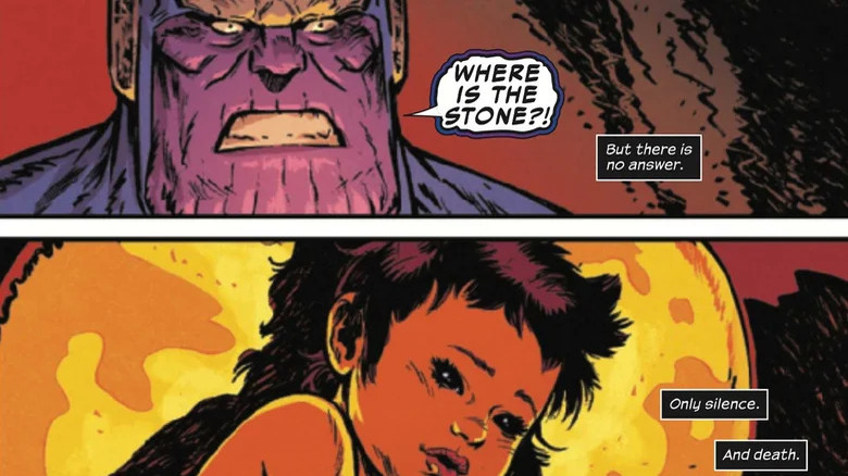 Thanos confronts Hela