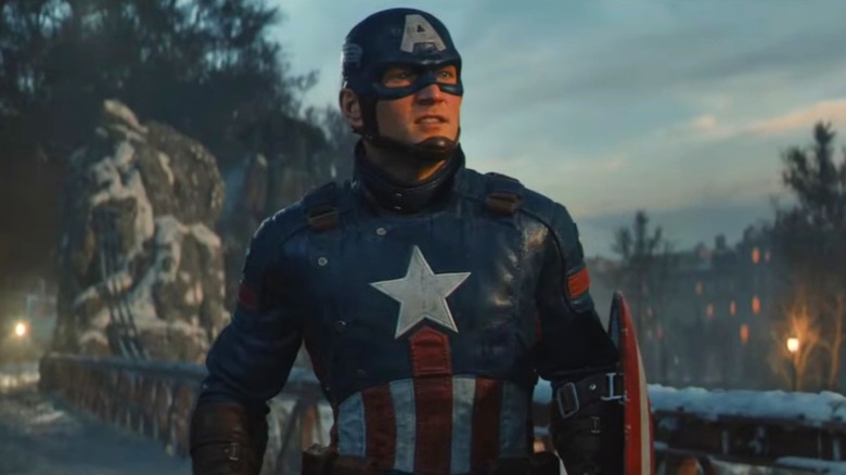 Captain America outside