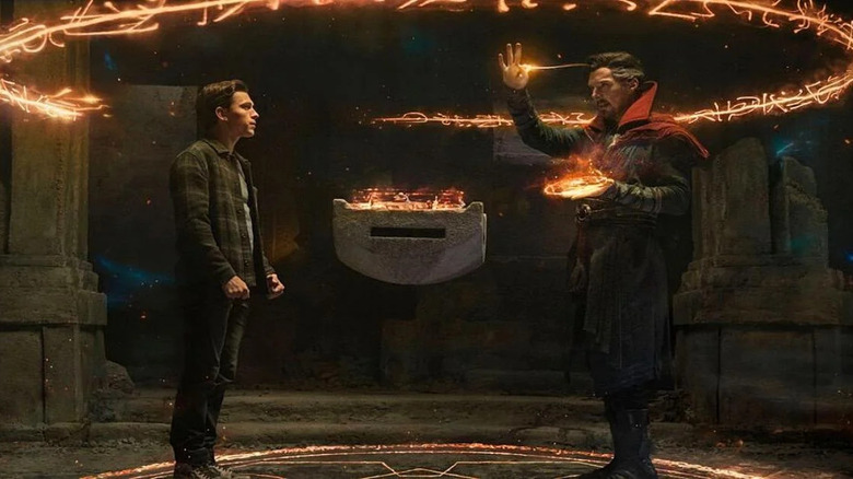 Peter Parker interrupts Doctor Strange's spell Spider-Man: No Way Home