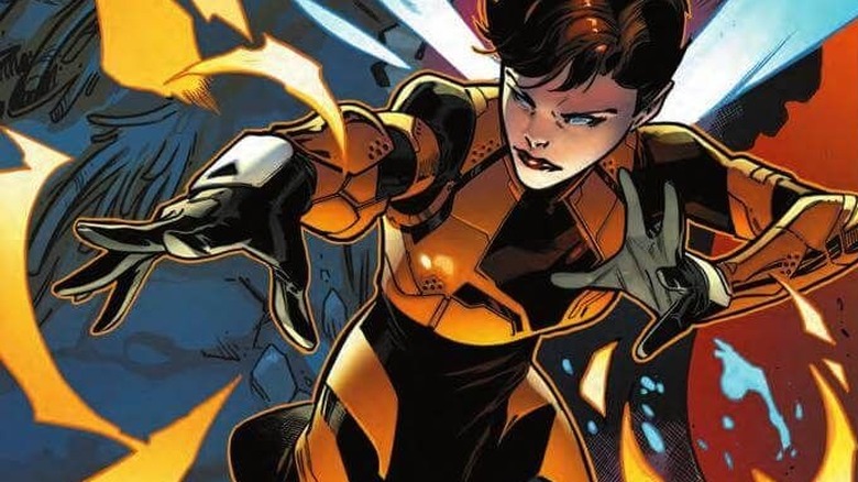 Janet Van Dyne fires her Wasp Sting