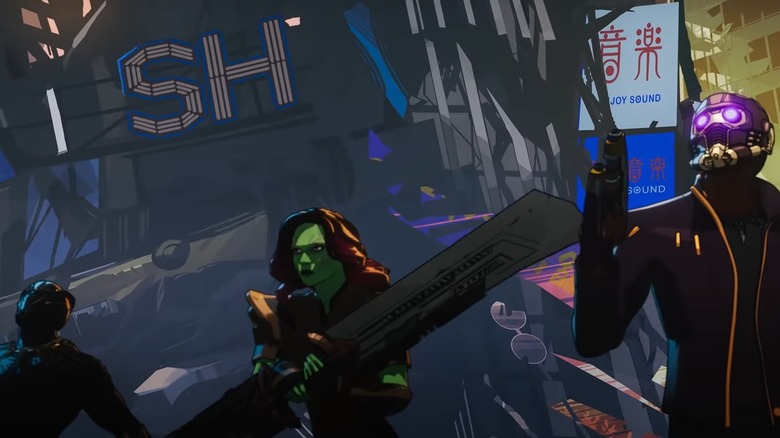 Gamora looking behind