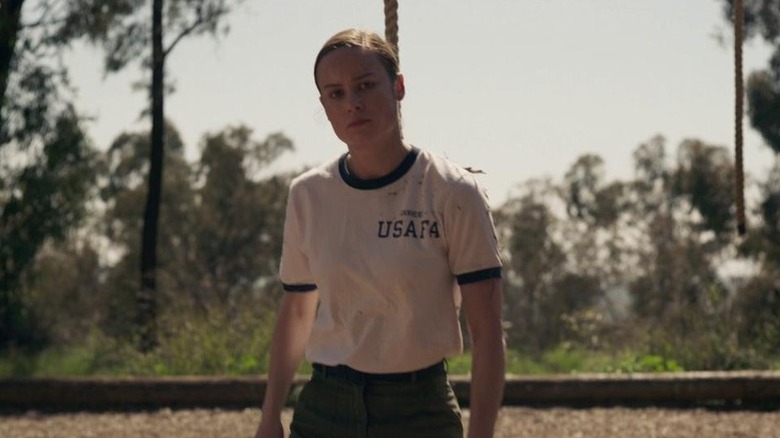 Carol Danvers wearing Air Force Academy t-shirt