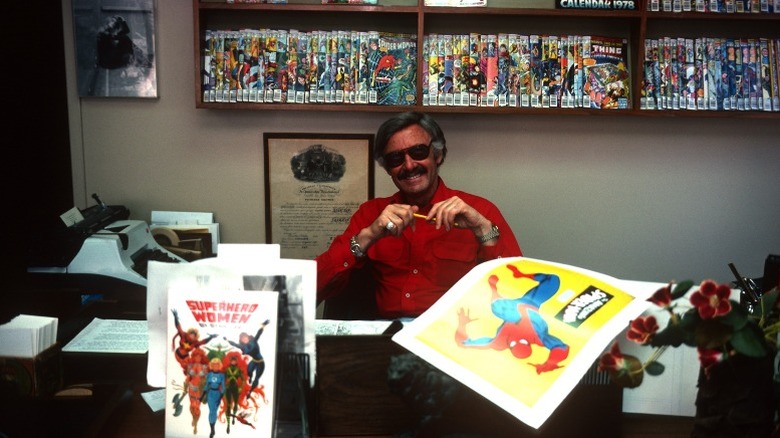 Stan Lee in his office