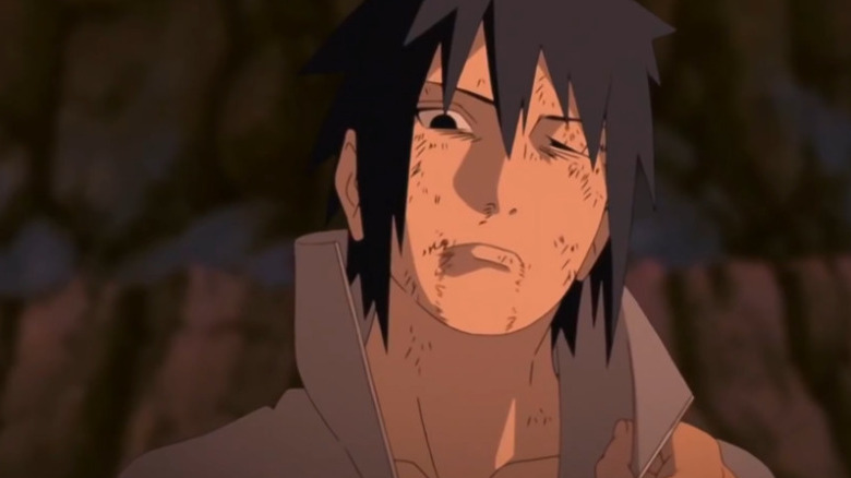 Sasuke injured from battle