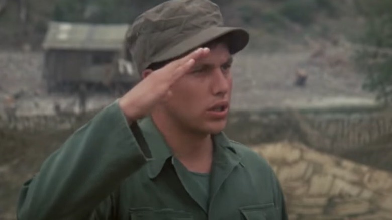 Sgt. Major Vollmer saluting