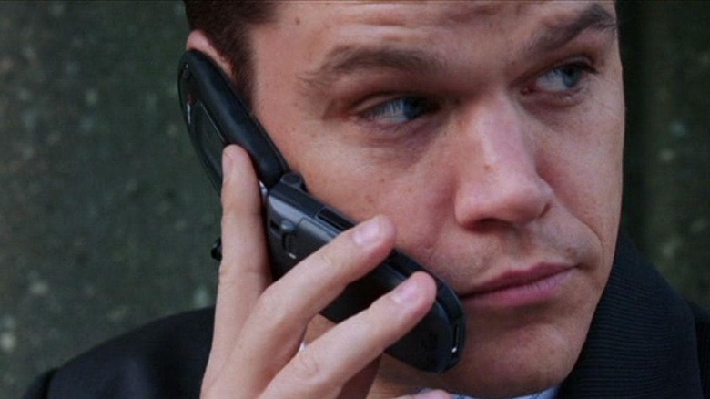 Matt Damon on the phone