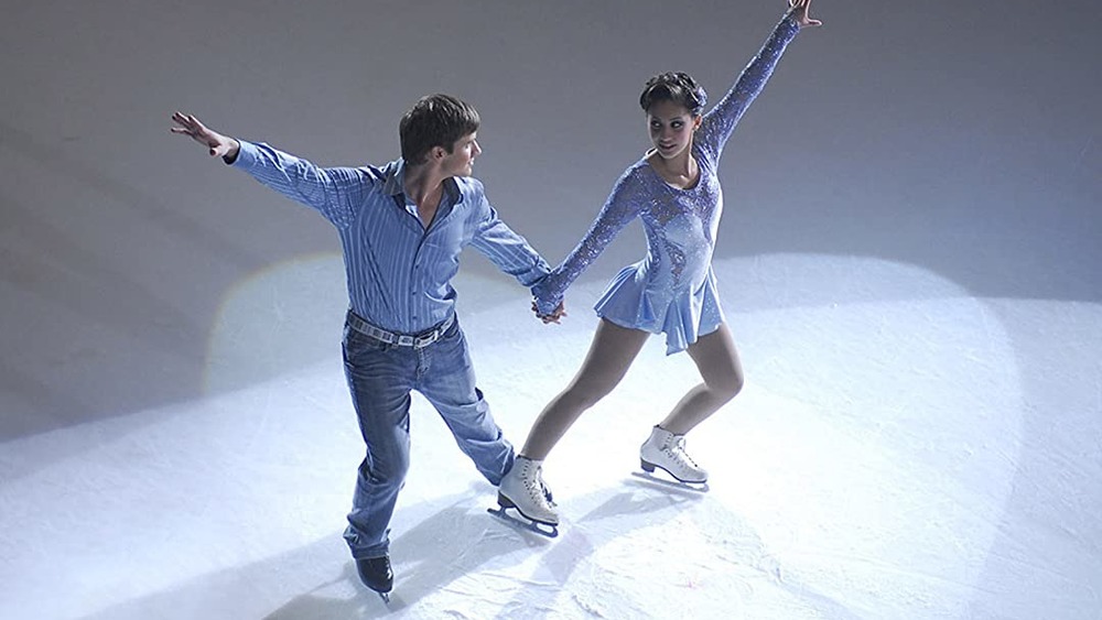 Zach and Alejandra ice skating in The Cutting Edge 3