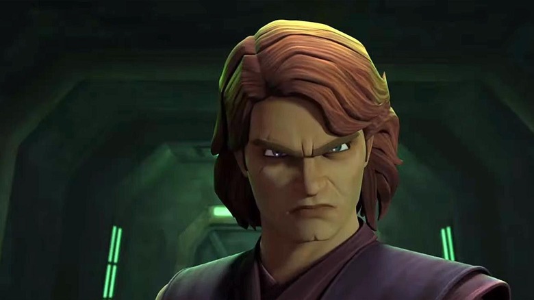 Anakin grimacing