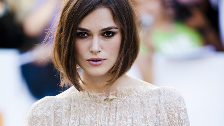 Keira Knightley staring