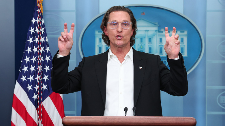 McConaughey speaks at the White House