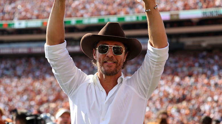 Matthew McConaughey cheers