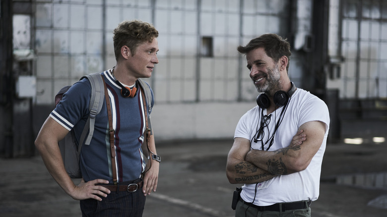 Matthias Schweighöfer and Zack Snyder on the set of 'Army of the Dead'