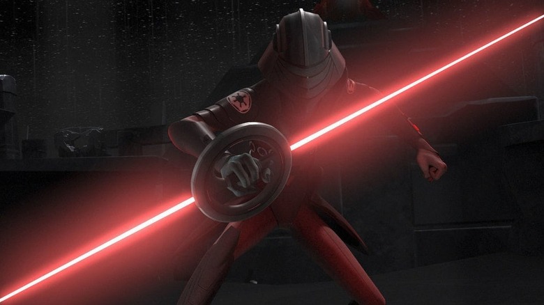 The Eighth Brother holding lightsaber