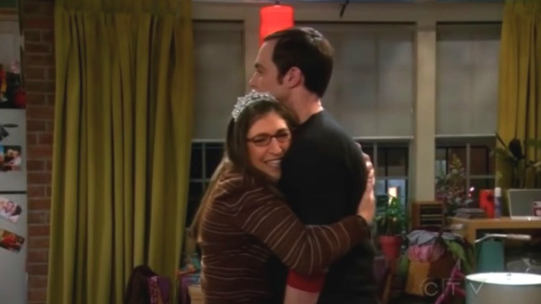 Sheldon Cooper and Amy Farrah Fowler on "The Big Bang Theory"