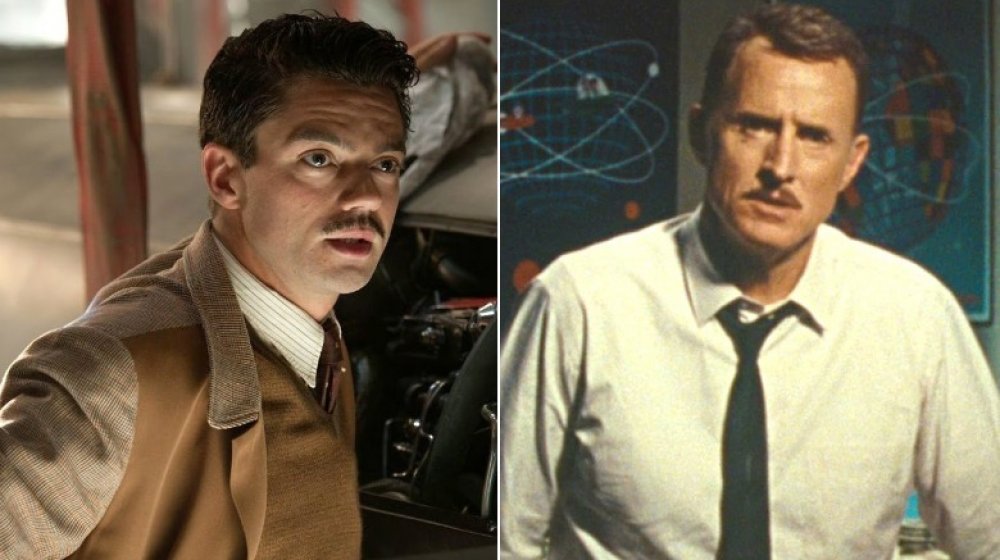 Split image of Dominic Cooper as Howard Stark and John Slattery as Howard Stark