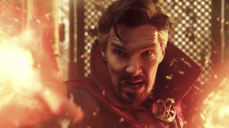 Cumberbatch as Strange using a spell