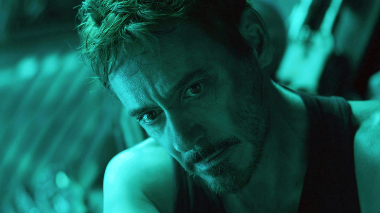 Downey Jr. as a weary Tony Stark
