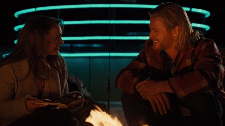 Thor sitting with Jane