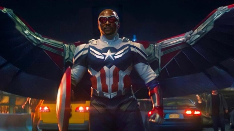 Anthony Mackie Captain America wings shield