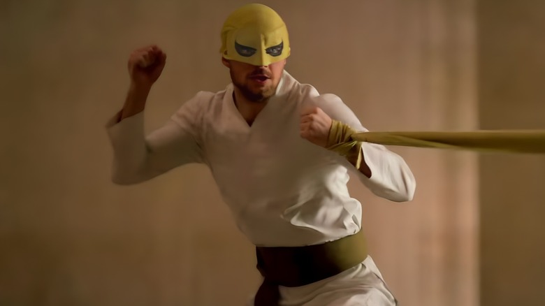 Iron Fist training wearing mask