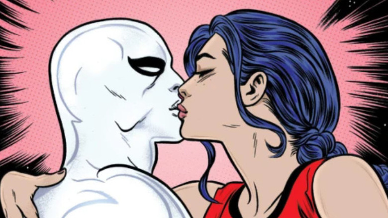 Silver Surfer kissing Dawn