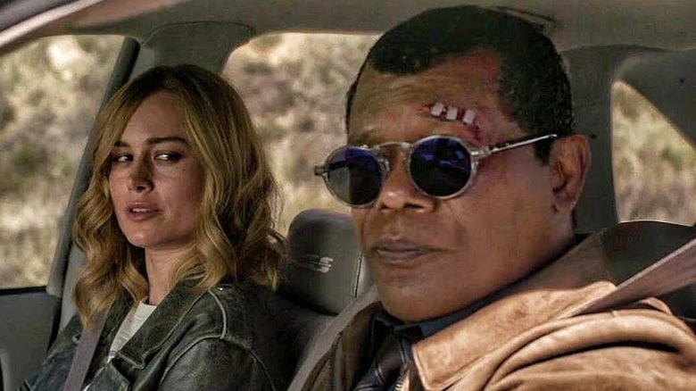 Nick Fury accompanies Carol Danvers