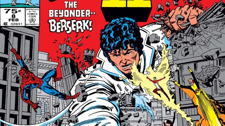 The Beyonder fighting Marvel heroes