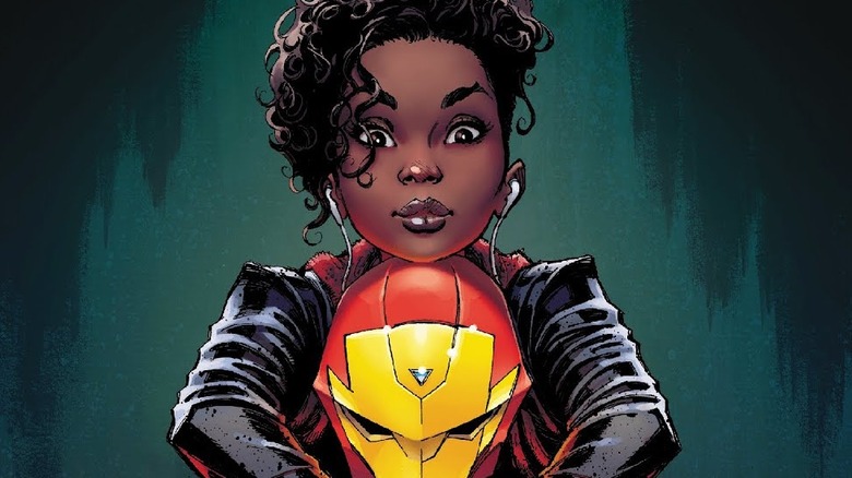 A composite image of Iron Lad and Ironheart