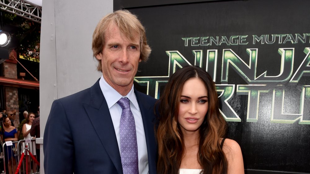 Director Michael Bay and actress Megan Fox