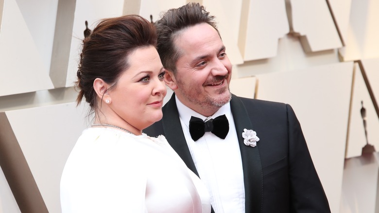 Melissa McCarthy and Ben Falcone on red carpet