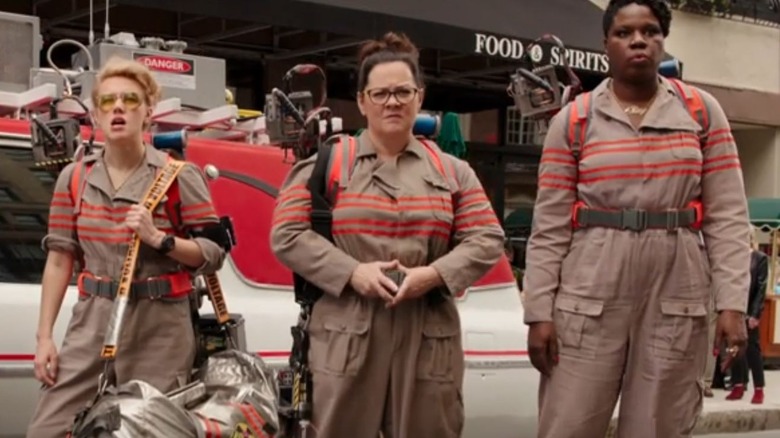 Dr. Jillian Holtzmann, Dr. Abigail Yates, and Patty Tolan