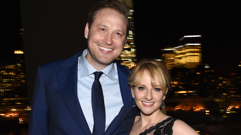 Winston and Melissa Rauch smile