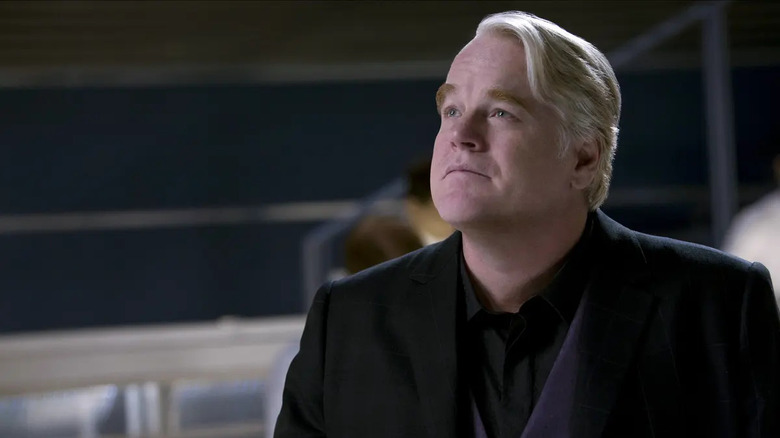 Plutarch preparing to start the Hunger Games