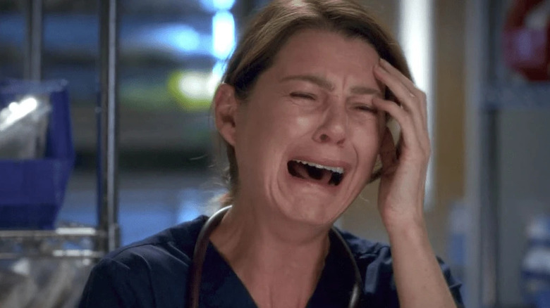 Meredith crying