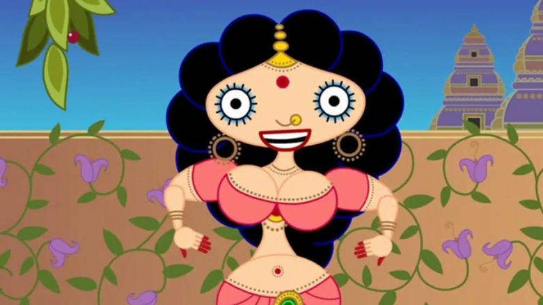 Hindu goddess Sita smiles