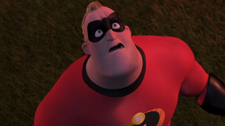 Bob Parr stares upwards