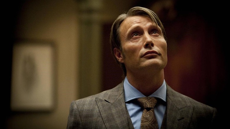 Hannibal Lecter looks up