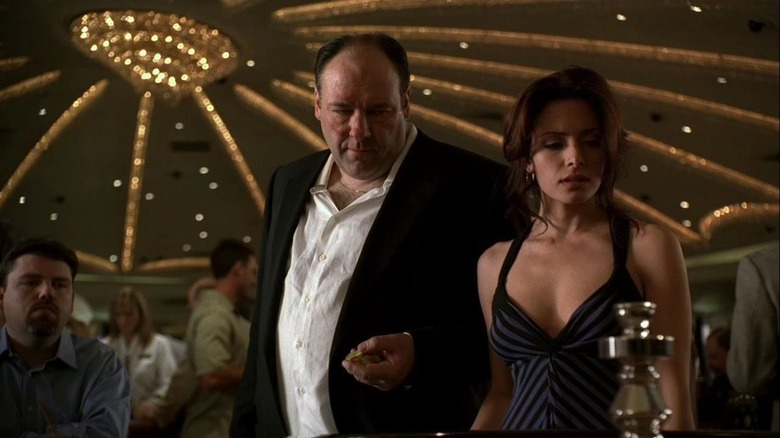 Tony Soprano tripping in casino