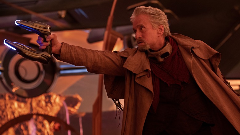 Hank Pym pointing gun