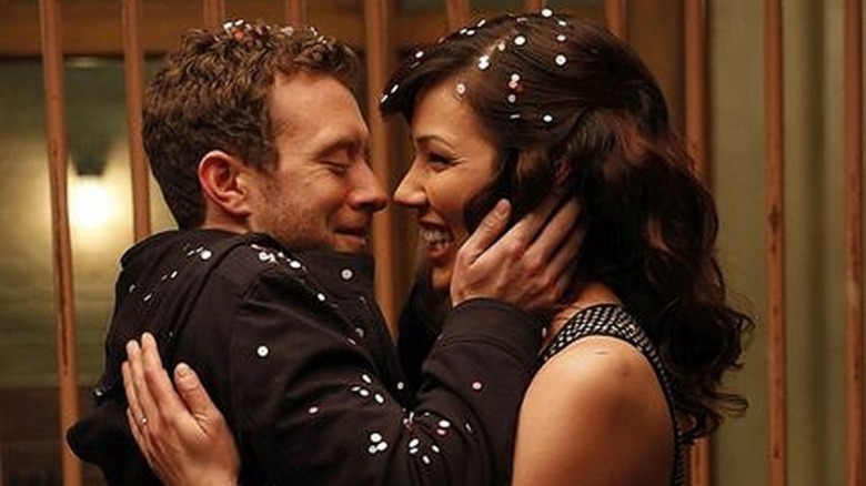 Angela and Hodgins celebrate on Bones